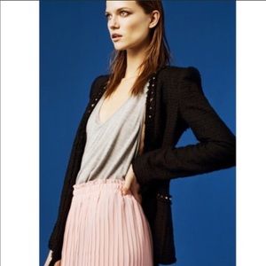 Zara Tweed Stud Blazer
